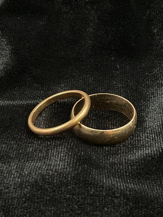 Two 14K Gold Wedding Bands