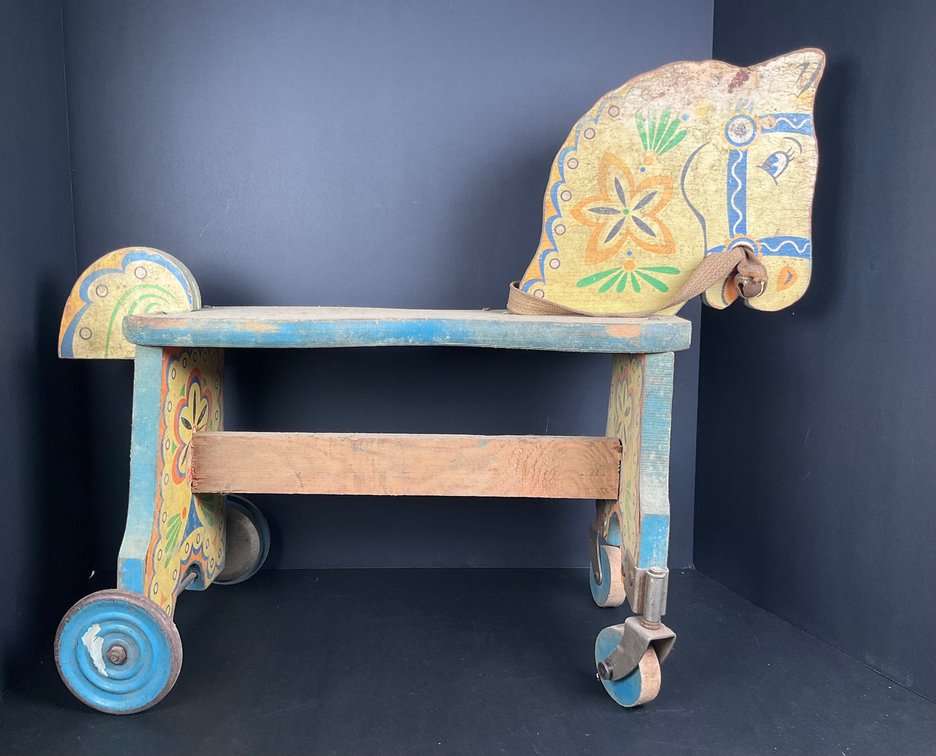 Wooden Ride on Horse by The Gong Bell Mfg. Co