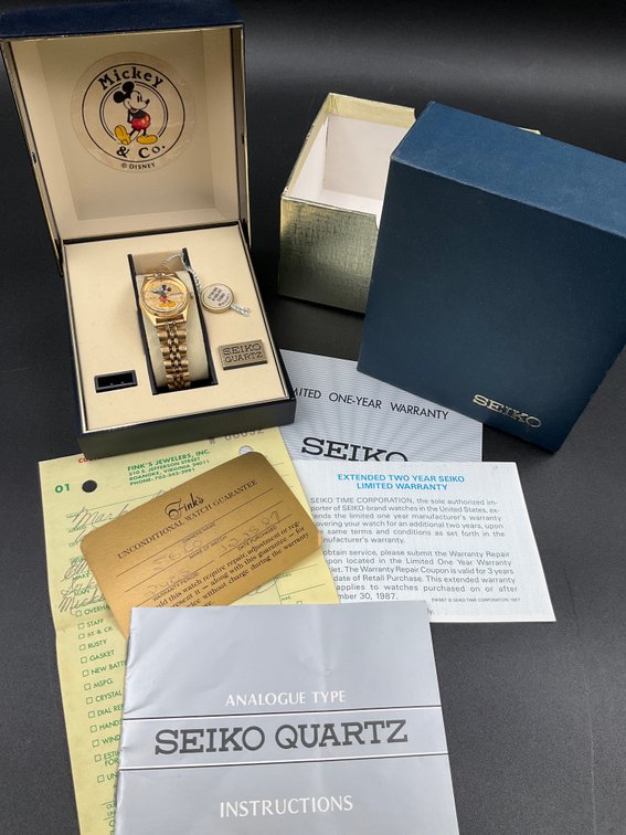 Seiko Quartz Mickey Mouse Watch
