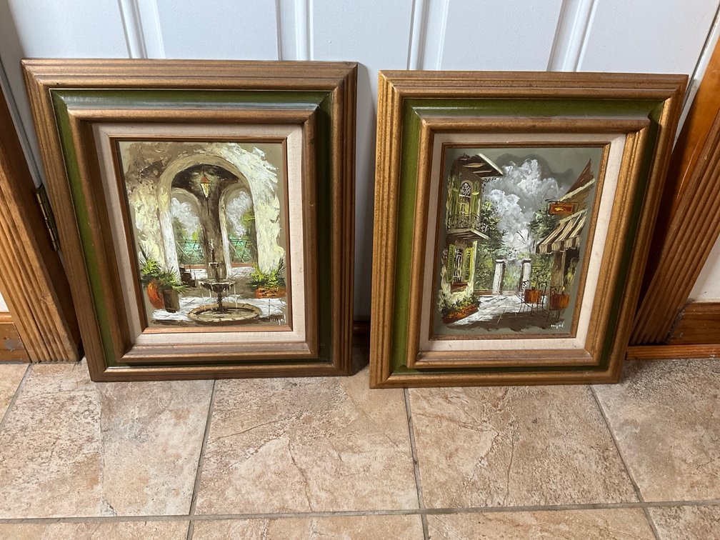 Pair of Signed Myrl D'Arcy Oil Paintings on Board