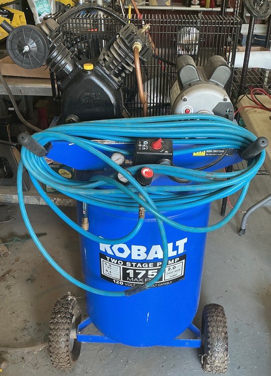 Kobalt 30 Gallon Two Stage Portable Air Compressor 175 PSI 2 HP