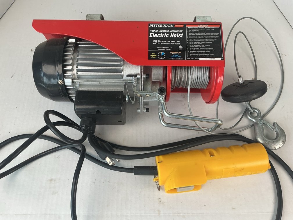 Pittsburgh Automotive 440 lb Remote Controlled Electric Hoist