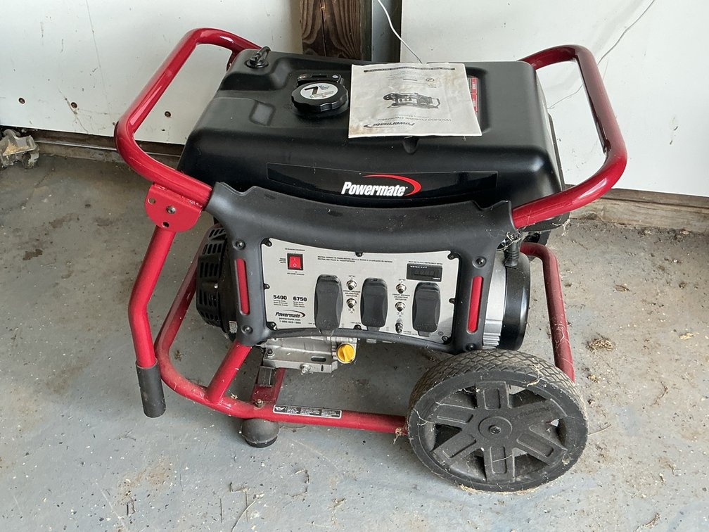 Powermate WX5400 Portable Generator 5400 Running Watts 6750 Surge Watts