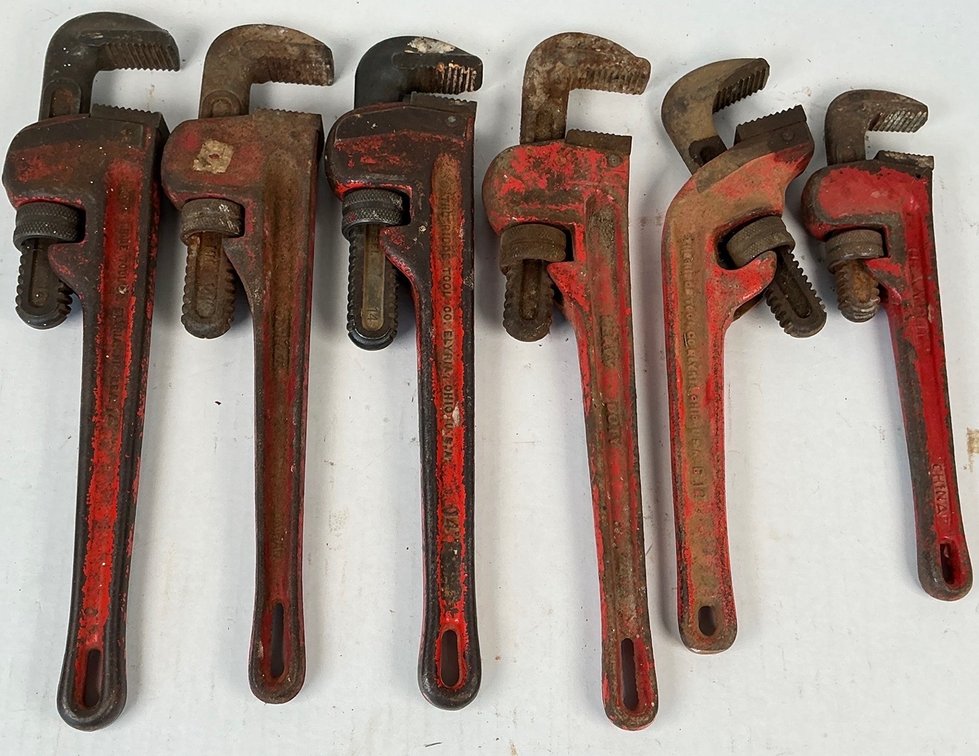 Collection of Heavy Duty Ridgid Pipe Wrenches