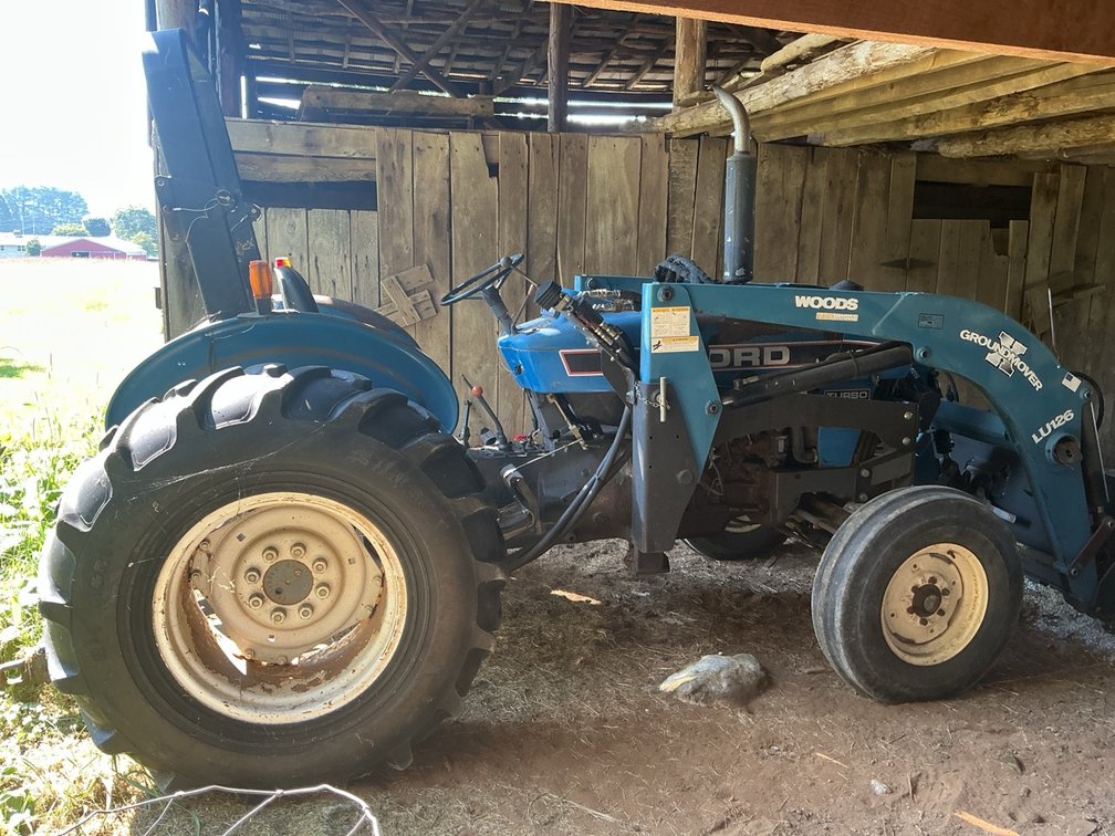 Ford 4630 Utility Tractor With Woods Groundmover LU126 Front Loader