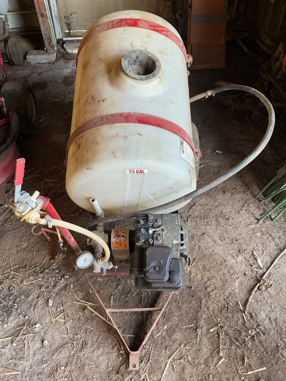 Kuker Industries 55 Gallon Gas Powered Pull Type Agri Sprayer Trailer