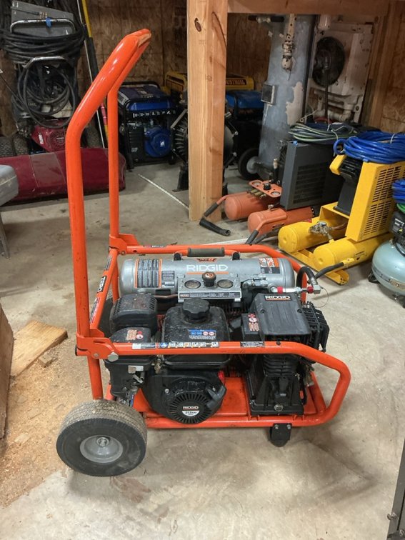 RIDGID Zero Gravity MobilAir 8-Gallon Gas Powered Air Compressor with Hoses