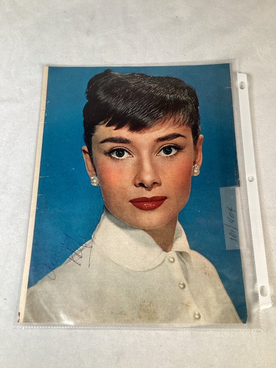 Audrey Hepburn Signed Magazine Page