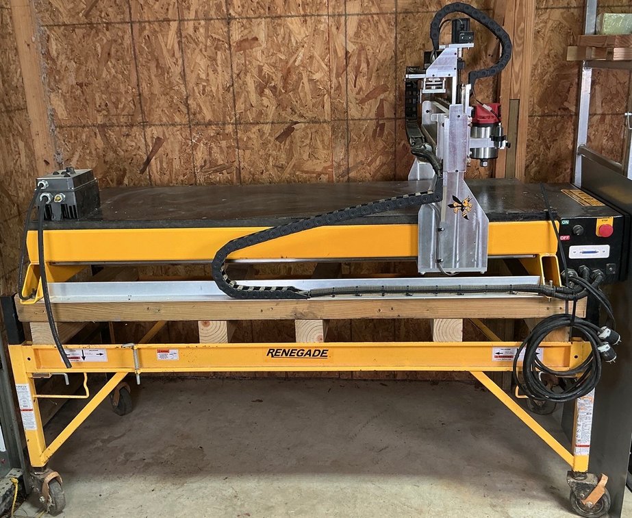 CAMaster Stinger CNC Router With Rolling Stand And Computer System
