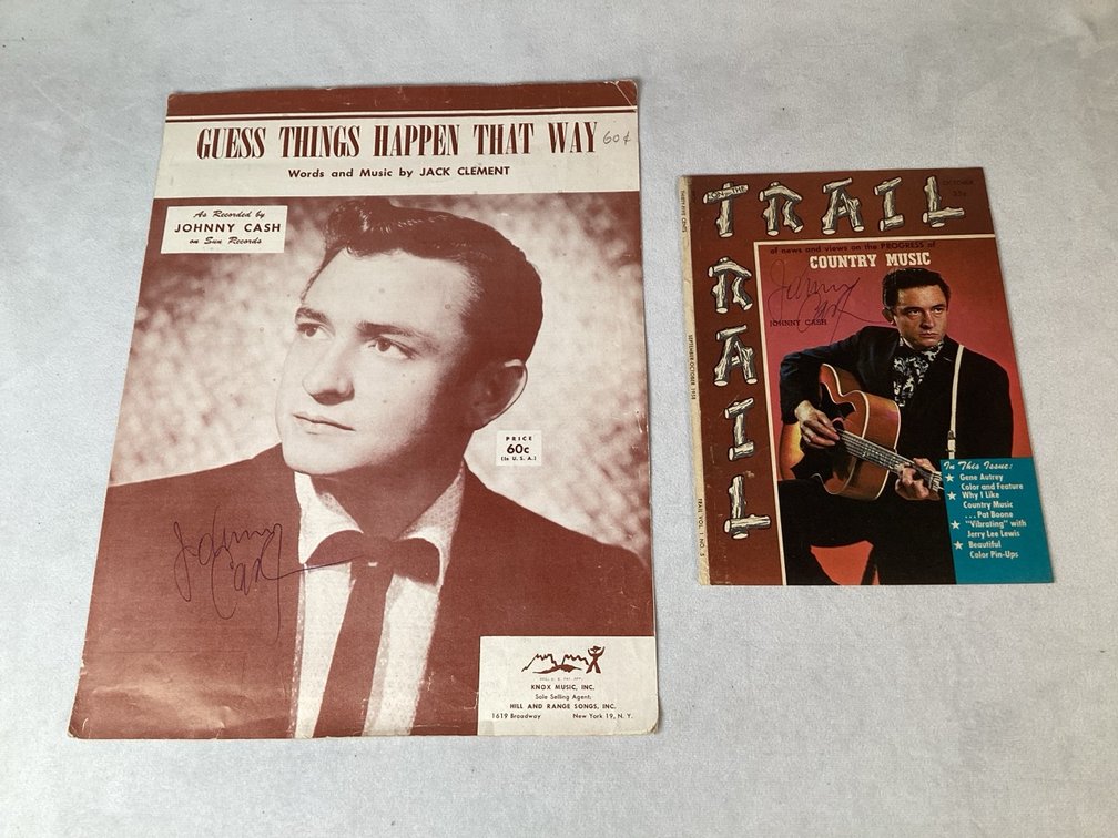 Johny Cash Signed Sheet Music