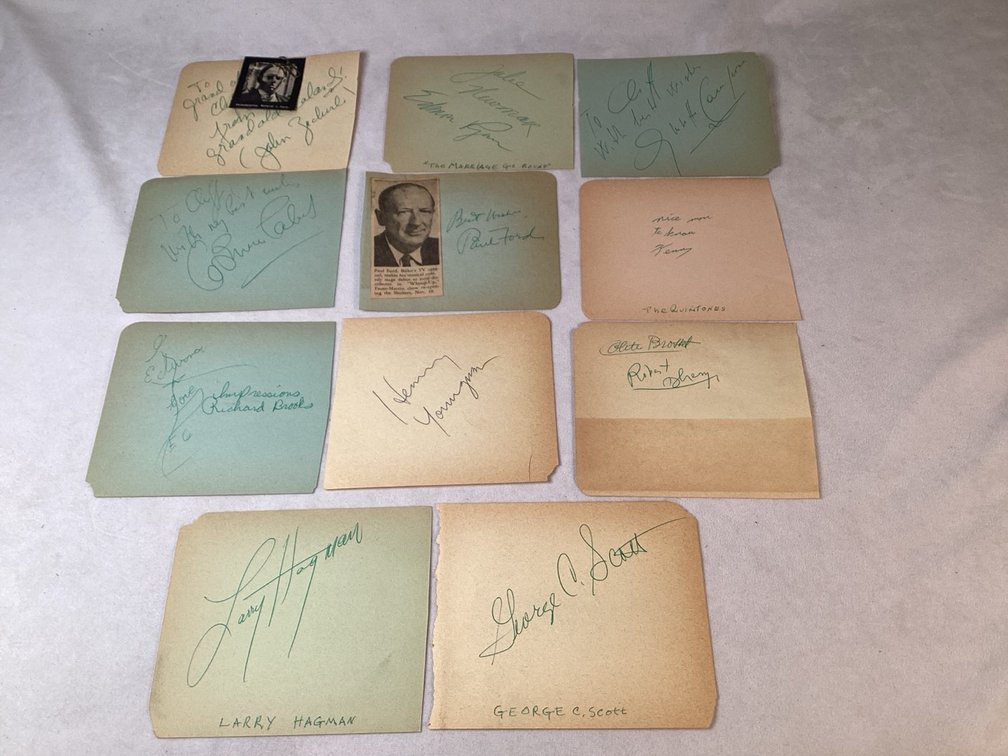 Autograph Album Pages with George C Scott