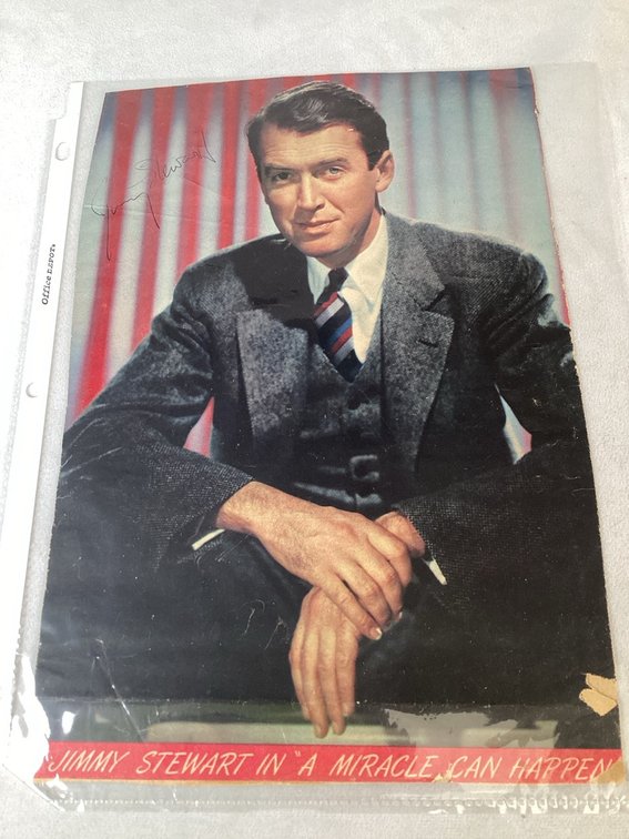 Jimmy Stewart Signed Magazine Page