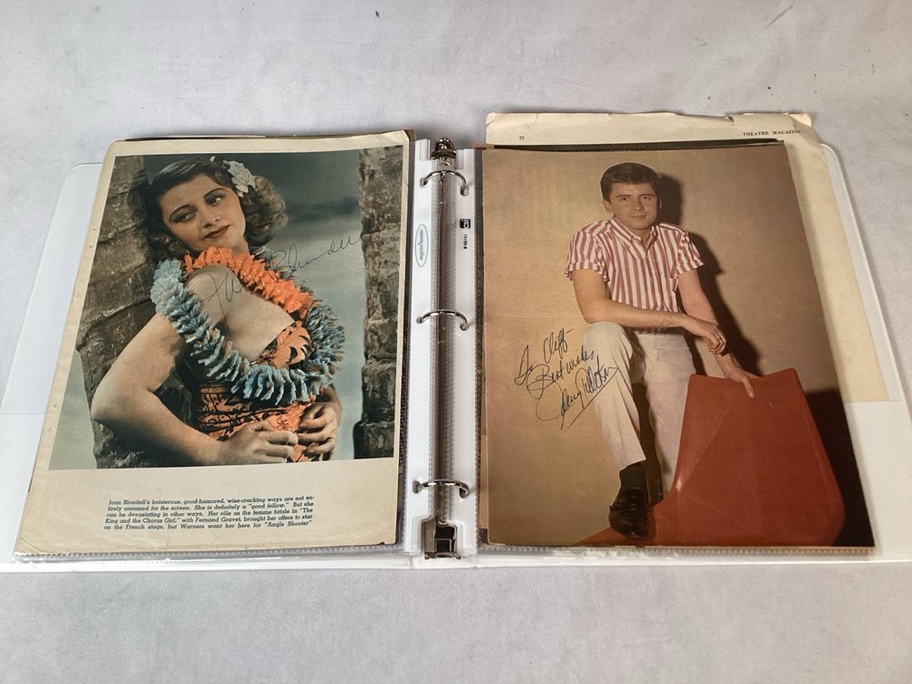 Collection of over 40 1950s Actors and Musicians Signed Magazine Pages