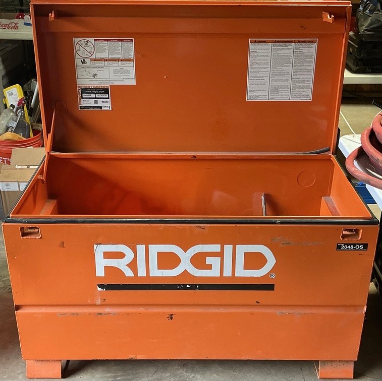 RIDGID Steel Jobsite Storage Chest with Contents