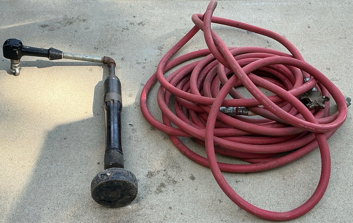 Pneumatic Bench Sand Rammer Tamper With Heavy Duty Air Hose