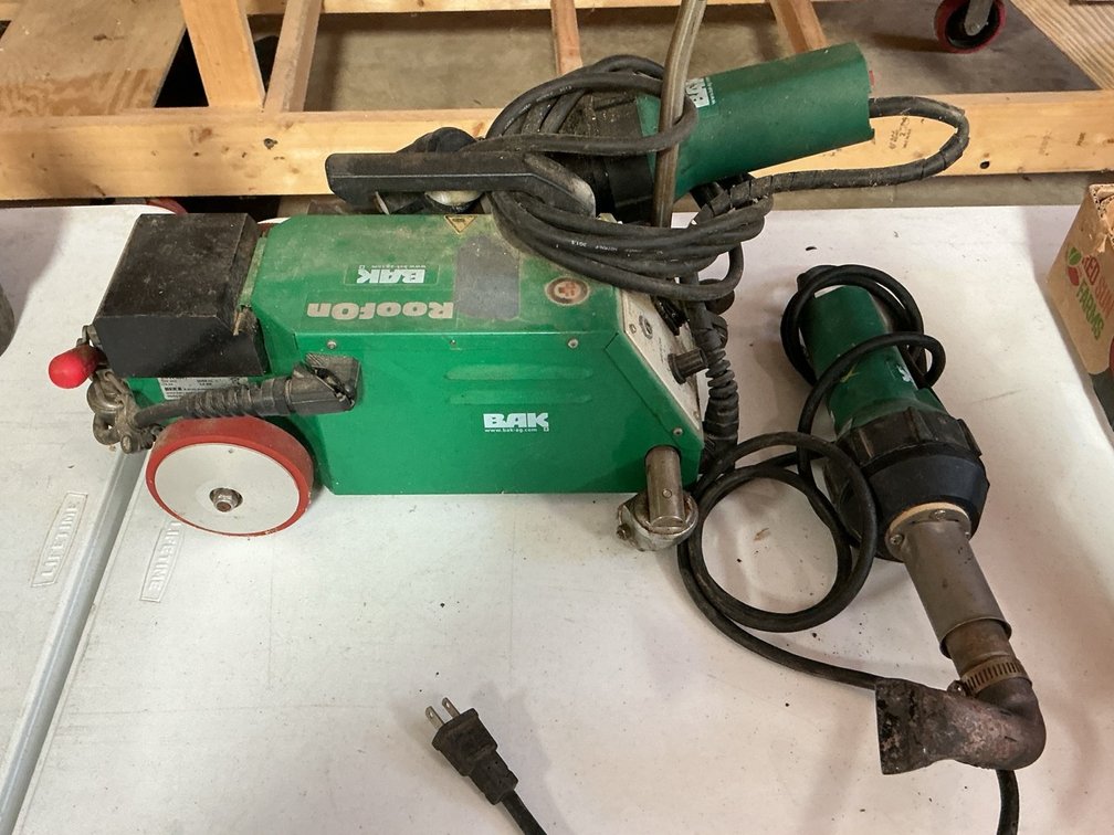 BAK RoofOn Automatic Roofing Heat Welding Machine and Rion Heat Gun