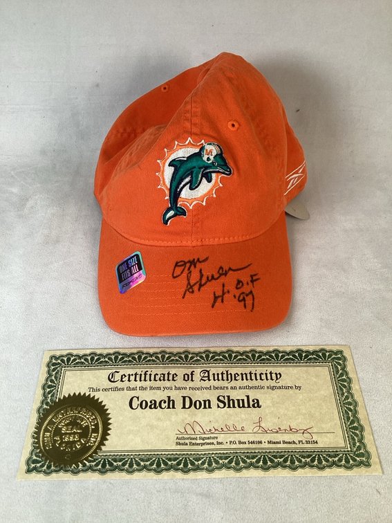 Don Shula Autographed Dolphins Hat