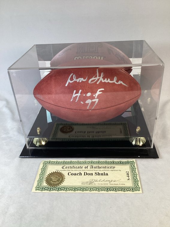 Don Shula Autographed NFL Football