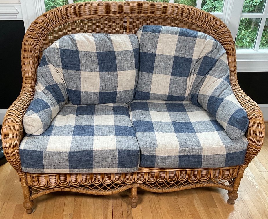 Pennsylvania House American Sampler Woven Wicker Loveseat Settee