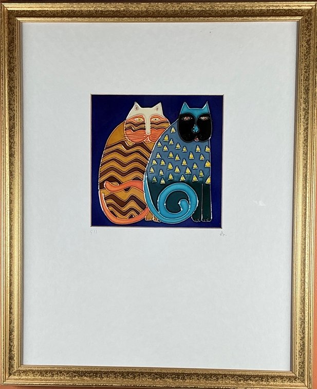 Glazed Ceramic Cat Art Prints