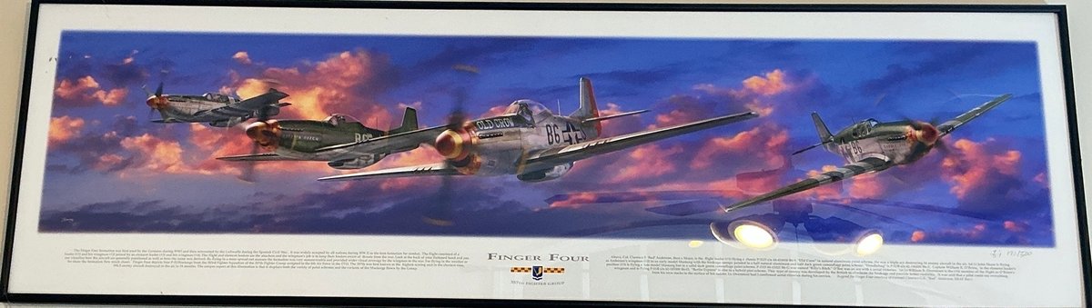Dan Zoernig Finger Four P-51 Mustang Aviation Art Signed Print