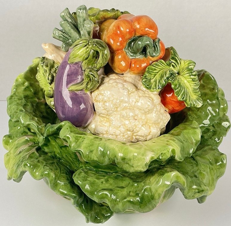 Kaldun & Bogle Tuscan Garden Majolica Vegetable Tureen