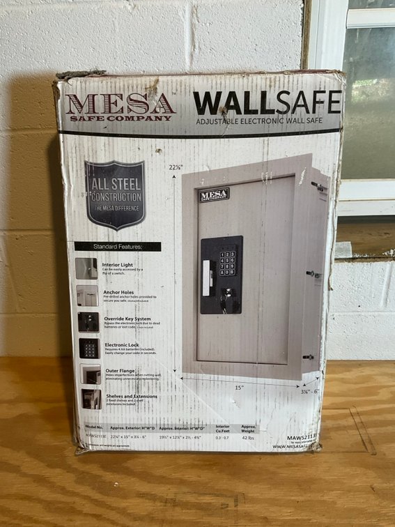 Mesa Safe Company Adjustable Electronic Wall Safe Model MAWS2113E