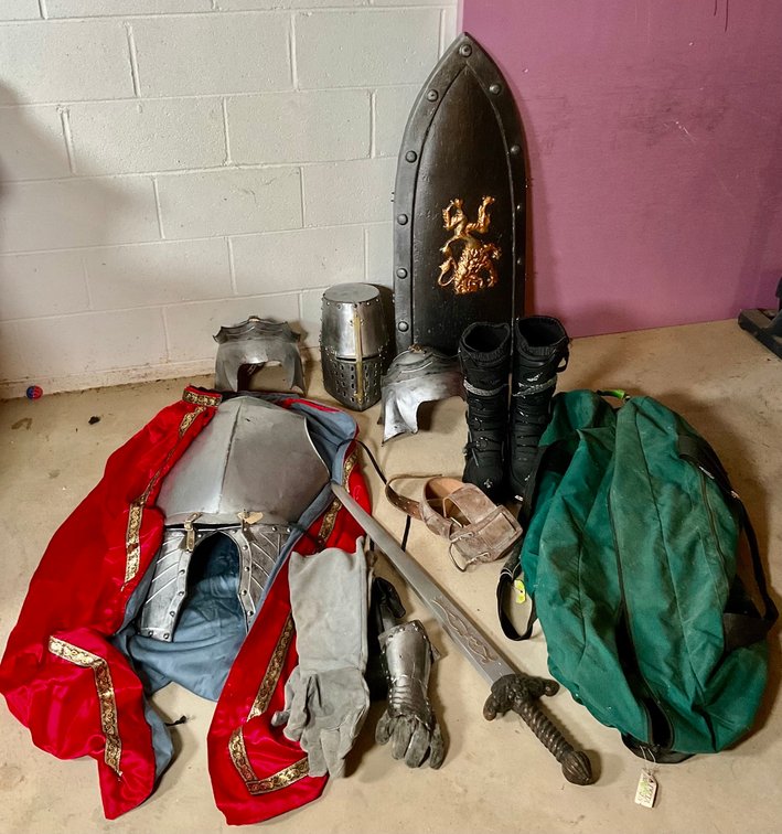 Medieval Knight Reenactment Armor Costume Lot