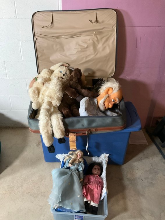 Large Assortment of Performance Puppets & Porcelain Dolls