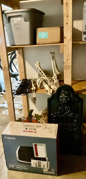 Halloween Decoration Lot With Chauvet Fog Machine And Skeleton