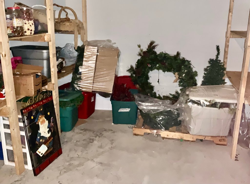 Large Assortment of Christmas Holiday Decor, Wreaths and Norman Rockwell Art
