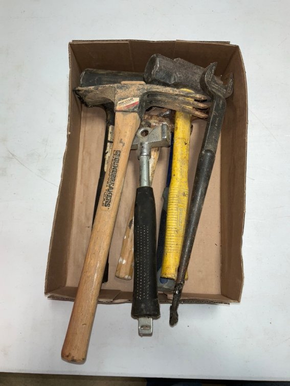 Assorted Hand Tools Lot Including Stanley Sledgehammer and Spud Wrench