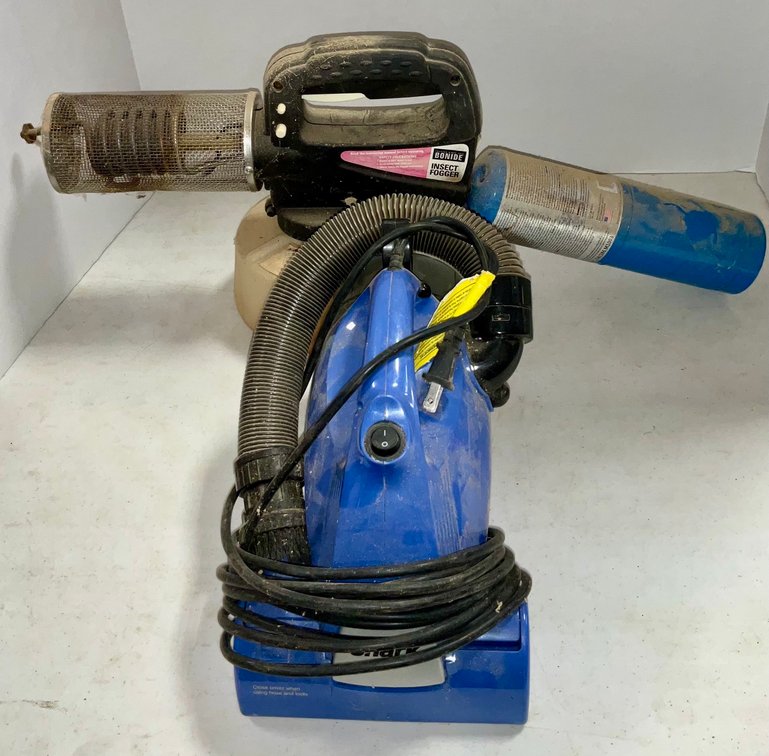 Bonide Propane Insect Fogger with Attached Canister and Shark Corded Handheld Vacuum