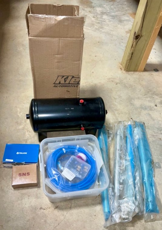 Kleinn 1.5 Gallon Air Tank and Pneumatic System Components Lot