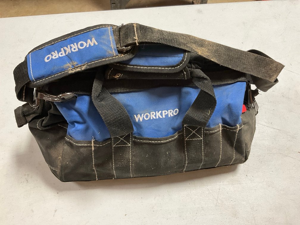 WORKPRO Tool Bag With Hole Saws And Grinding Discs