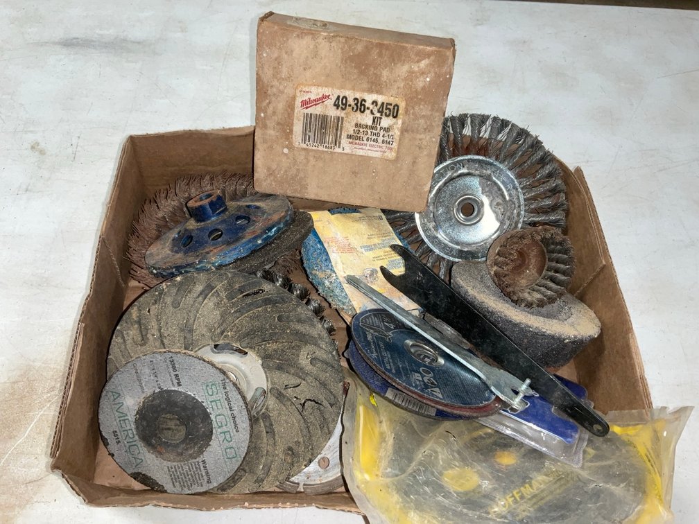 Assorted Angle Grinder Accessories and Abrasive Wheels Lot