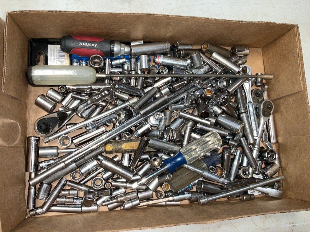 Assorted Ratchets Drive Sockets and Extension Bars Lot