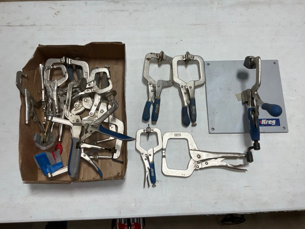 Assorted Locking C-Clamps Including Kreg & Automaxx Face Clamps