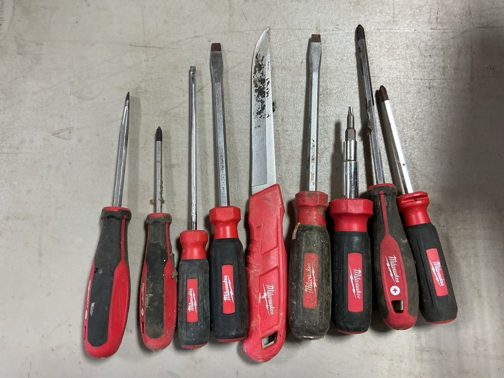 Assorted Hand Tools Screwdrivers Nut Drivers Milwaukee Craftsman Husky
