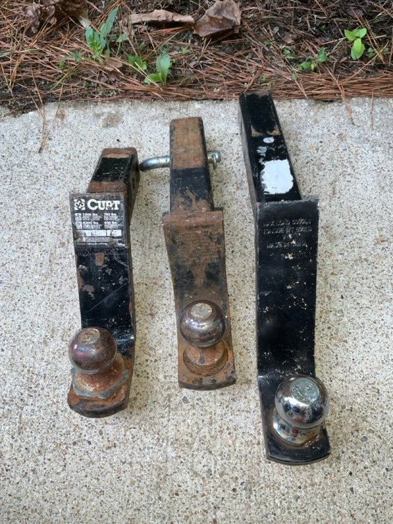 Assorted Heavy Duty Towing Hitch Ball Mounts Trio