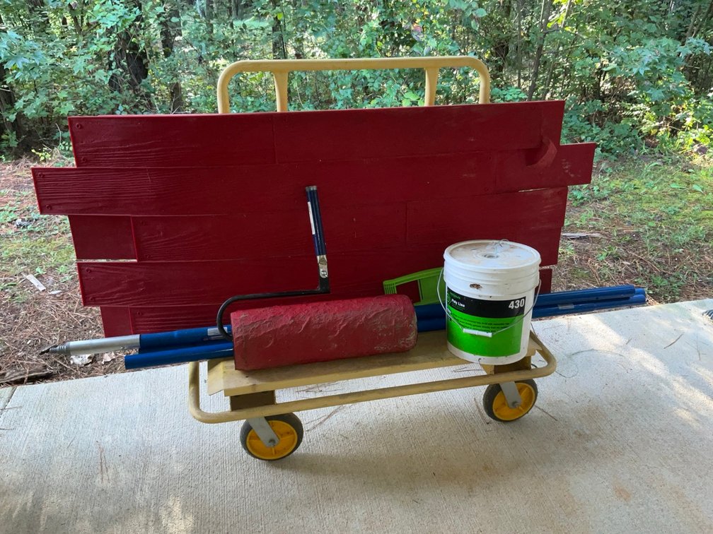 Concrete Texturing Mats, Rock N Roller Textured Concrete Roller, Cart & More