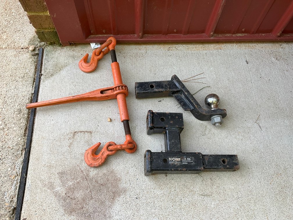 Assorted Towing Equipment with Curt Dual Receiver and Ball Mount