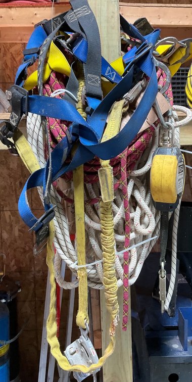 Assorted Fall Protection Safety Harnesses, Lanyards and Lifelines