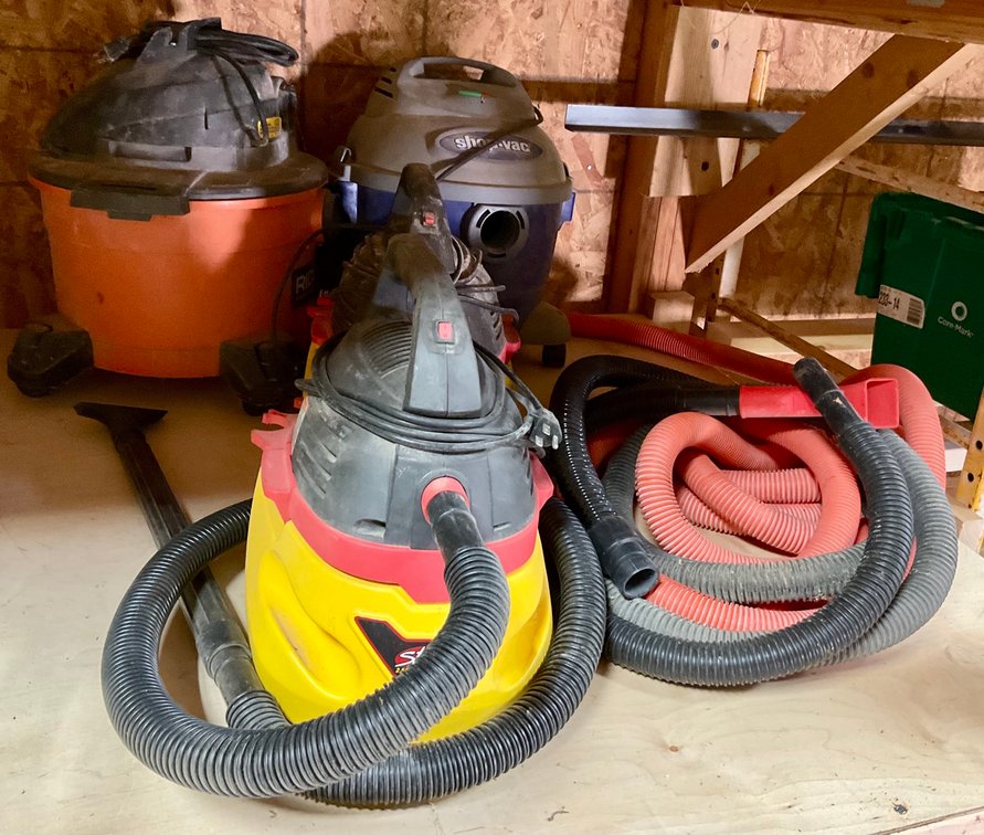 Assorted Wet Dry Utility Vacuums Including Shop-Vac and Stinger