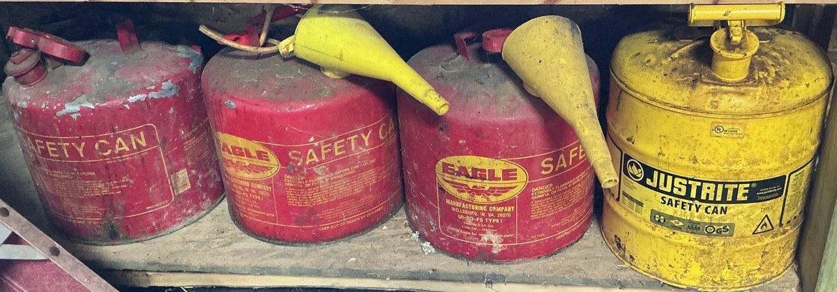 Eagle and Justrite Steel Type I Fuel Safety Cans