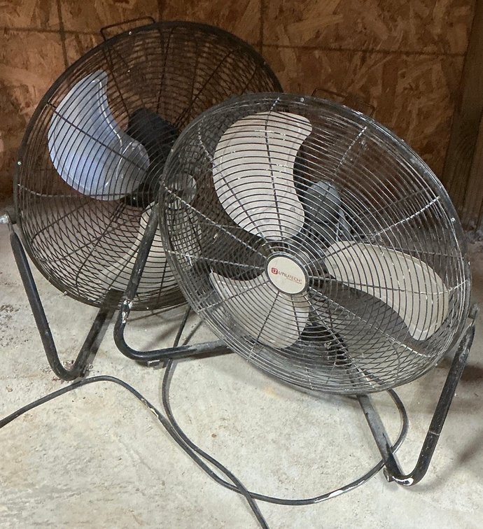 Pair of Utilitech 20-Inch High Velocity Industrial Floor Fans