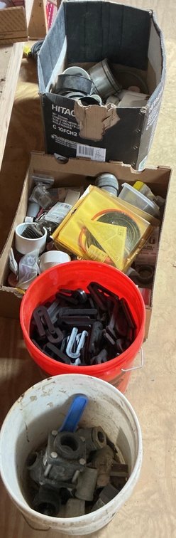Assorted Plumbing Hardware Lot With Norwesco Valve And PVC Fittings