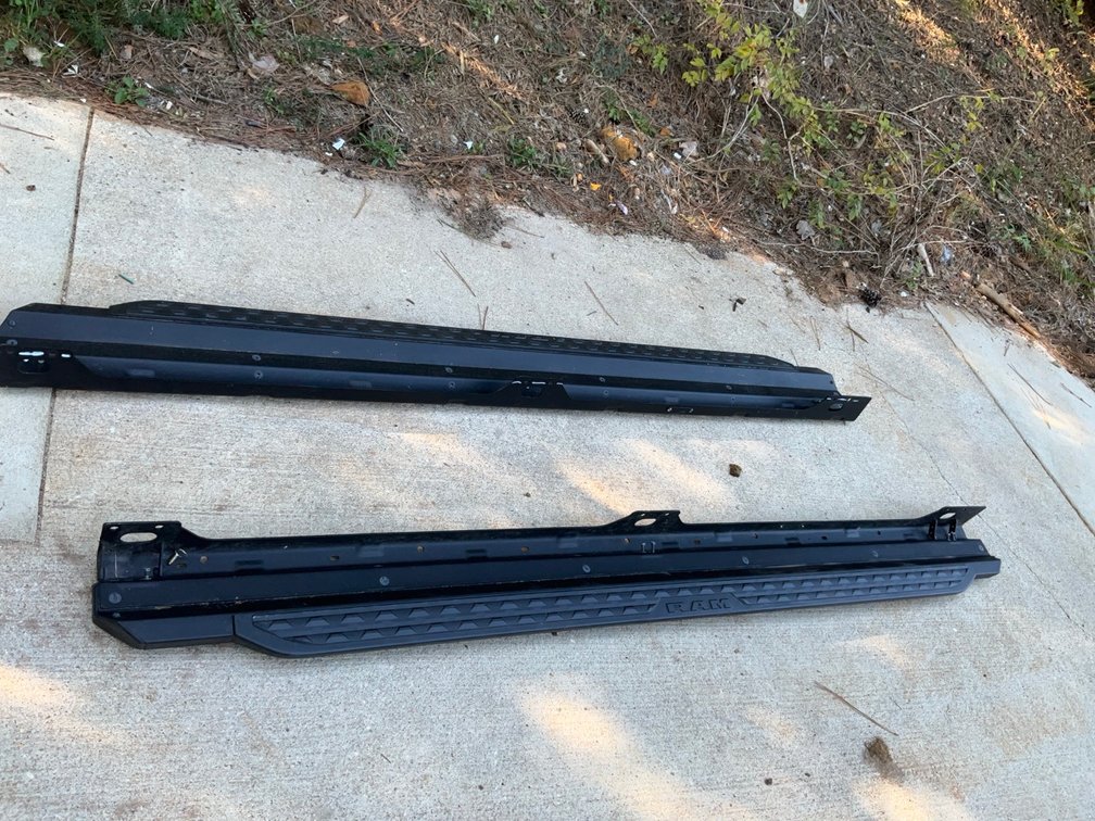OEM Dodge Ram 2500 Crewcab Truck Black Rock Rails Side Steps Pair