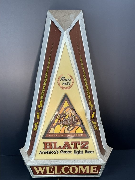 Blatz Welcome Bar Sign