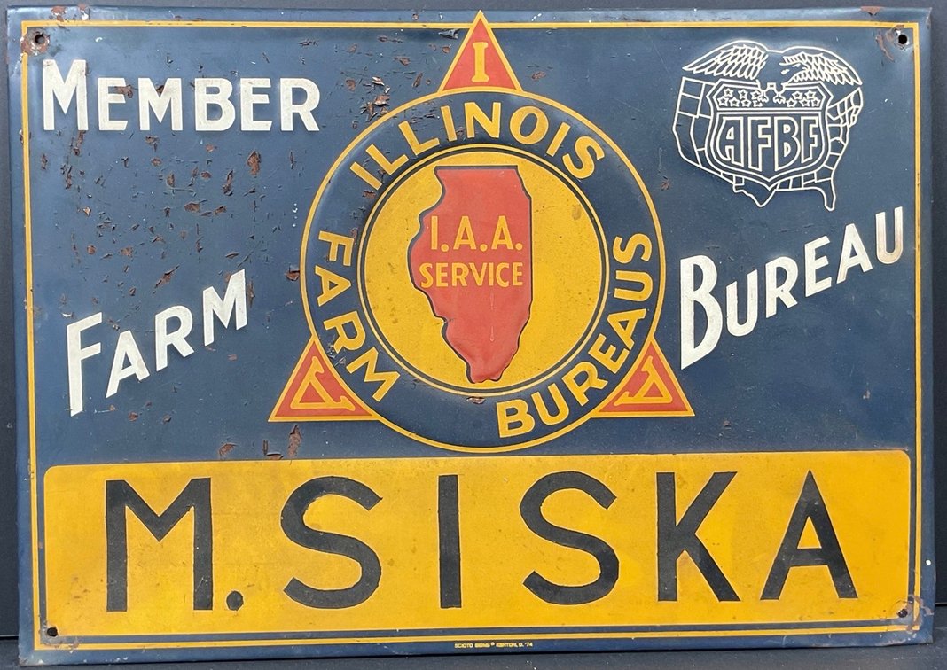 Vintage Illinois Farm Bureau Sign